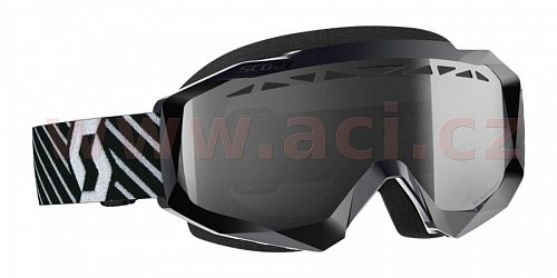brýle HUSTLE X MX ENDURO, SCOTT - USA (černé/bílé, dvojité light sensitive plexi s čepy pro slídy)